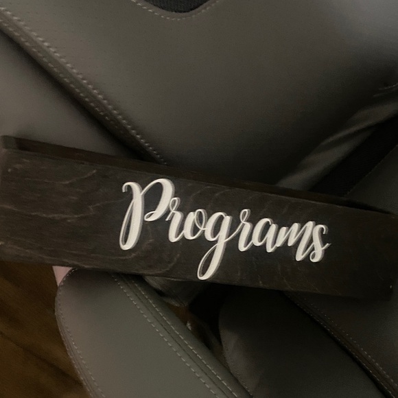 Wooden Programs Sign - Picture 2 of 2